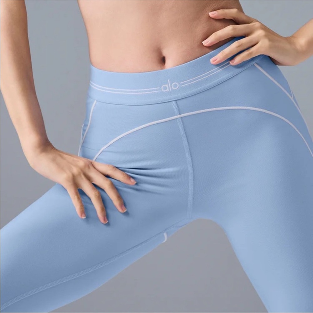 Alo Sky Blue High-Waisted Leggings